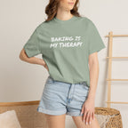 Baking Is My Therapy T‑Shirt — Cream Garment‑Dyed Comfort Tee