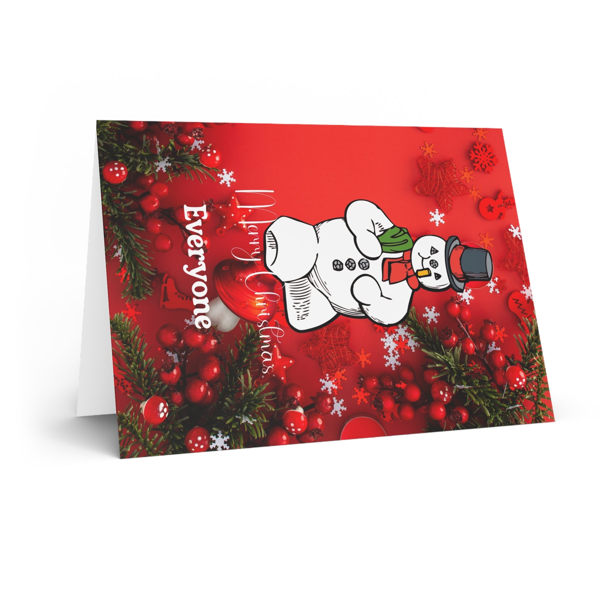 Christmas Frosty Greetings Card — Festive Holiday Greeting Card
