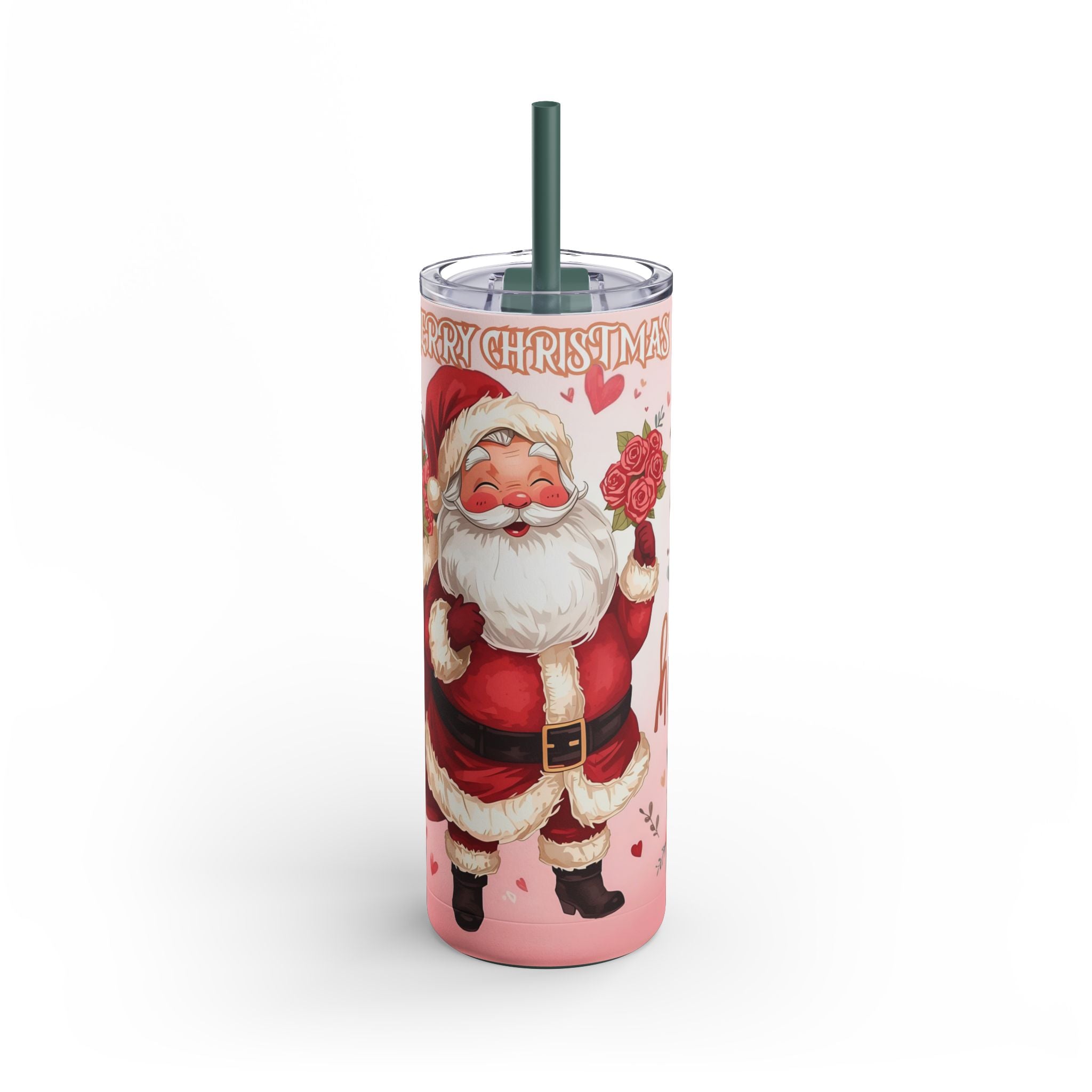 Skinny Tumbler Christmas Santa