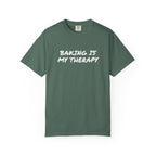Baking Is My Therapy T‑Shirt — Cream Garment‑Dyed Comfort Tee