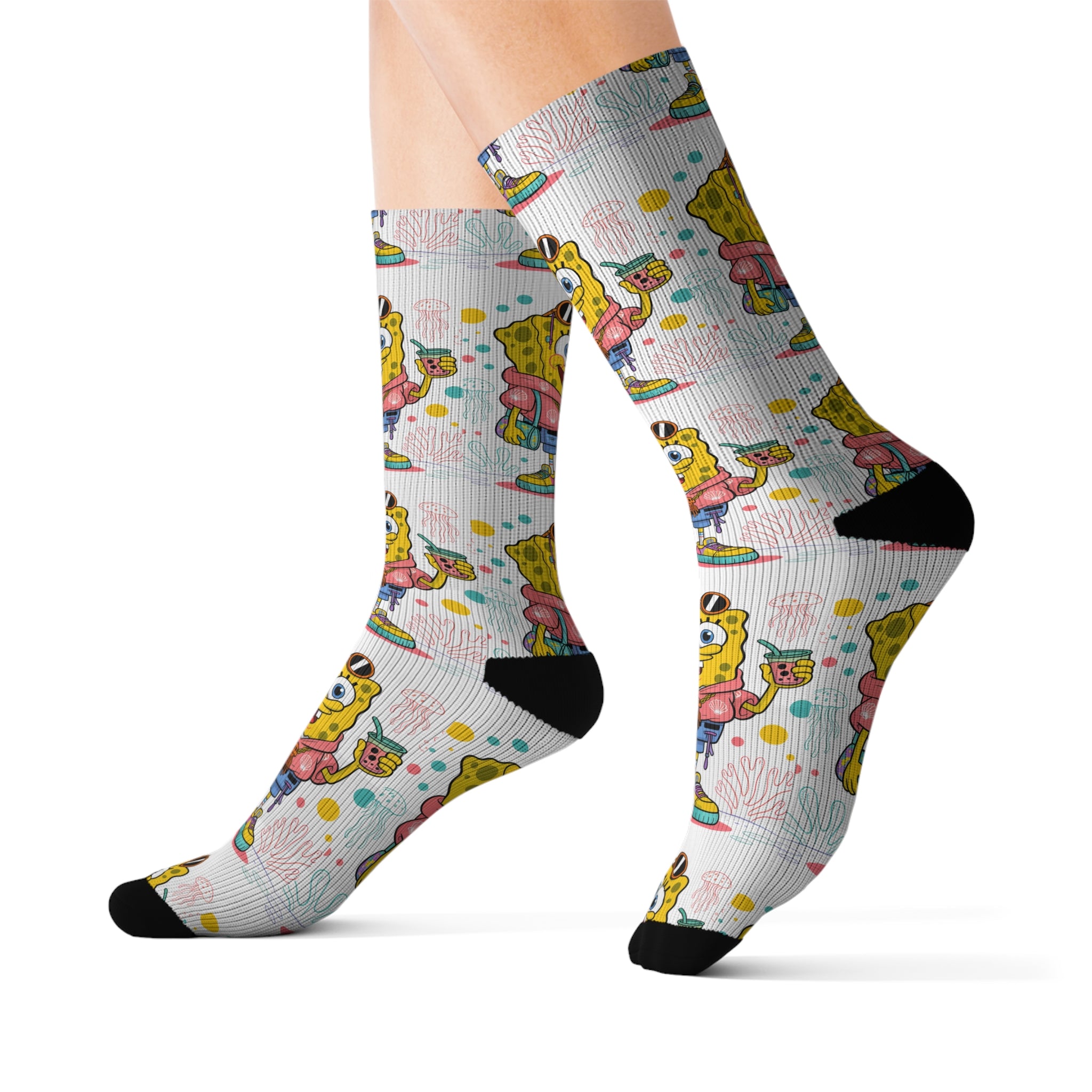 Sublimation Socks - SpungeBob Socks Design