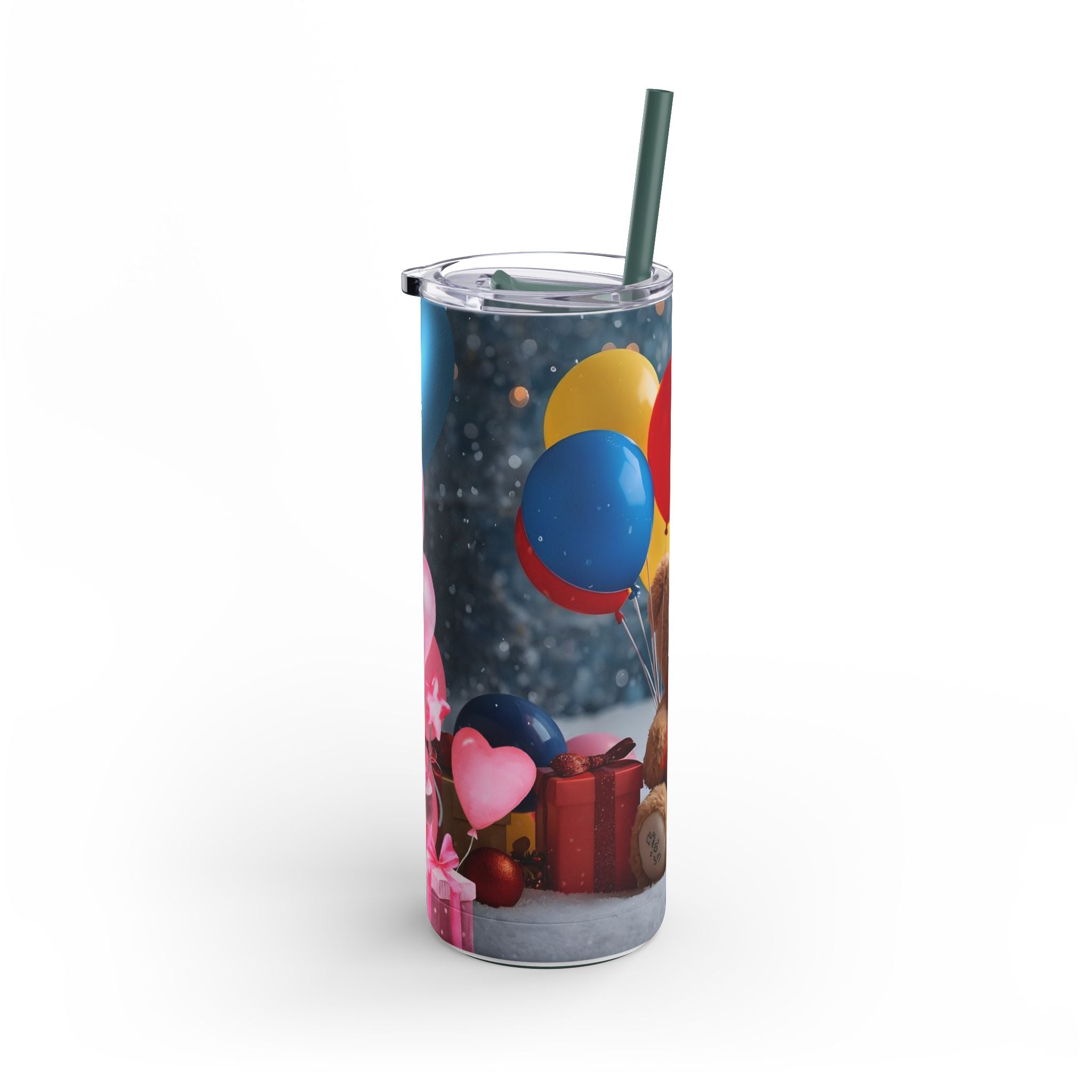 Tumbler Christmas Teddy Bear