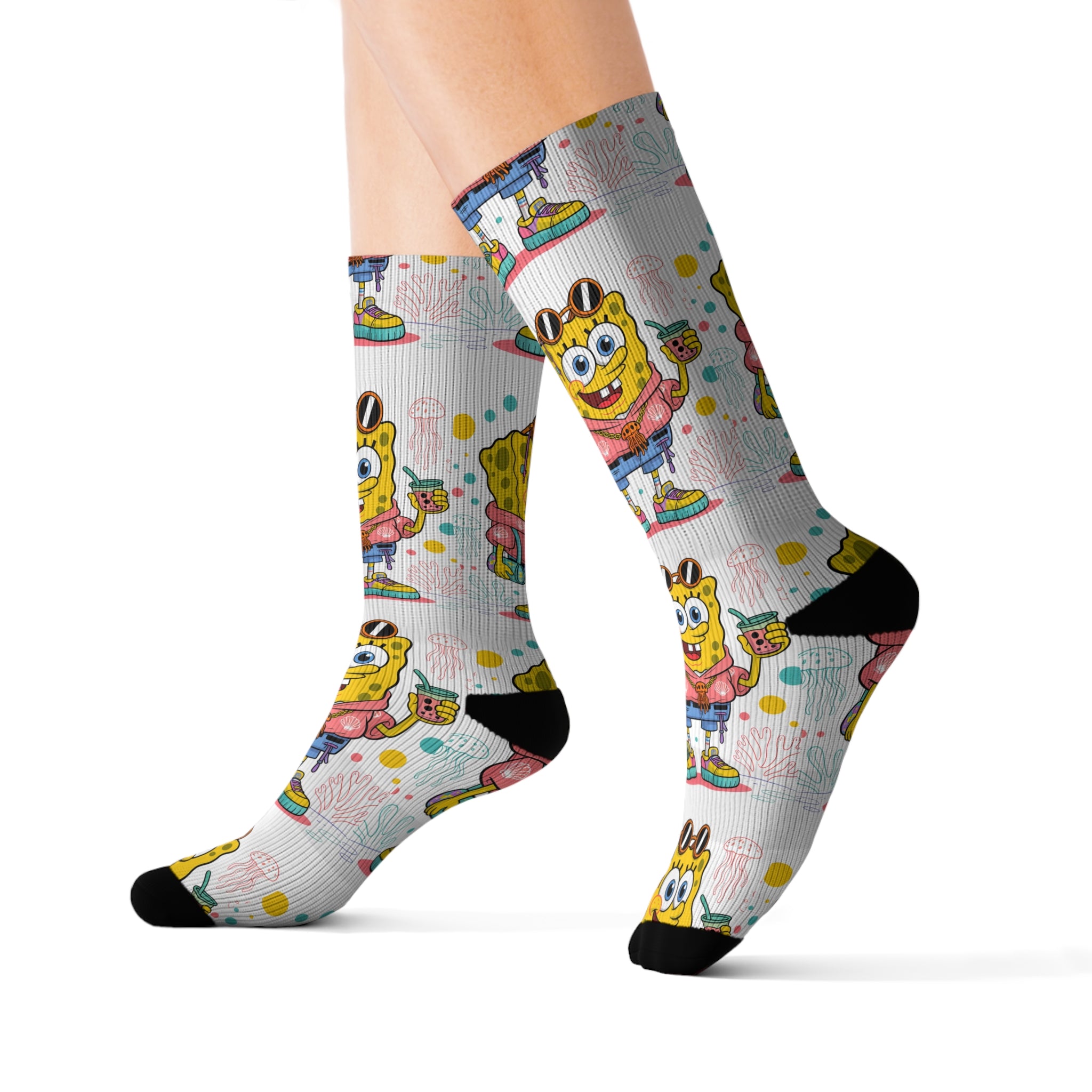 Sublimation Socks - SpungeBob Socks Design