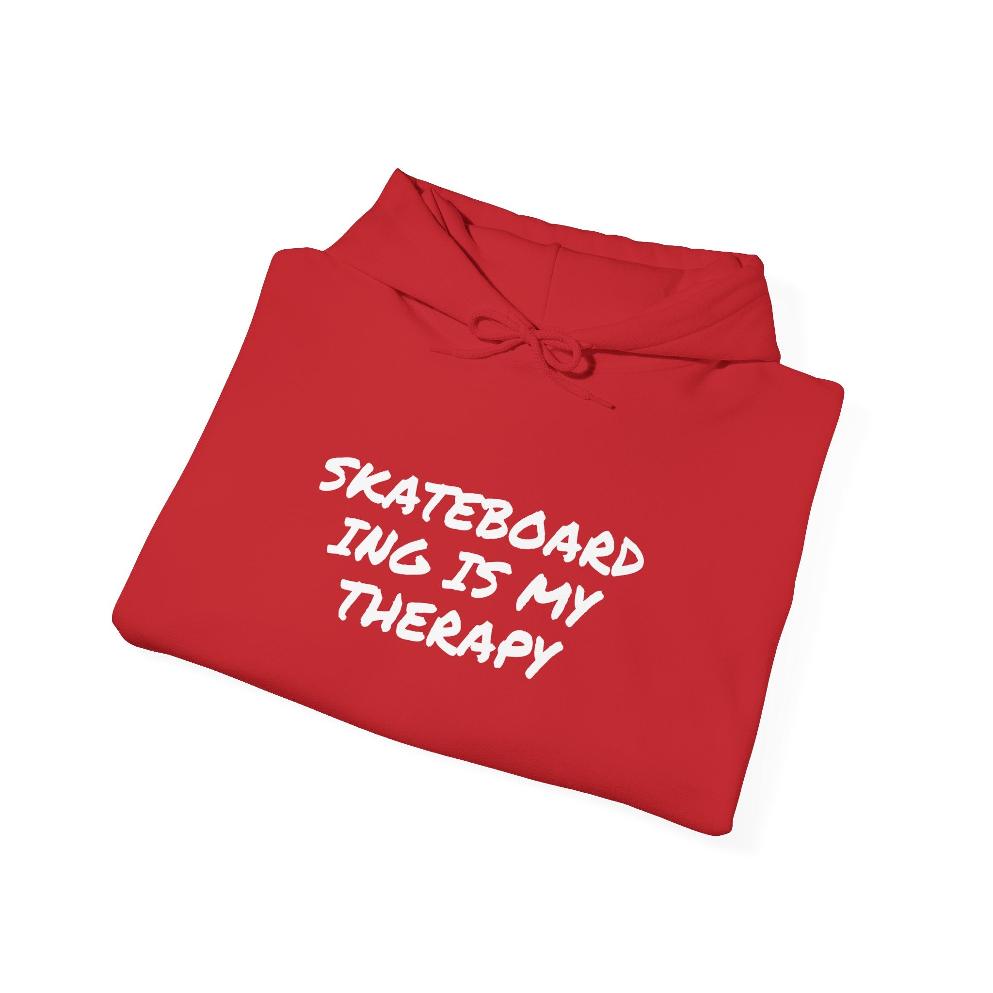 Skateboarding Is My Therapy Hoodie — Skateboard Graphic Pullover for Skate Lovers