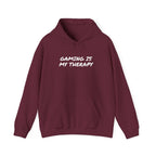 Hoodie — "Gaming Is My Therapy" Gamer Comfort Pullover