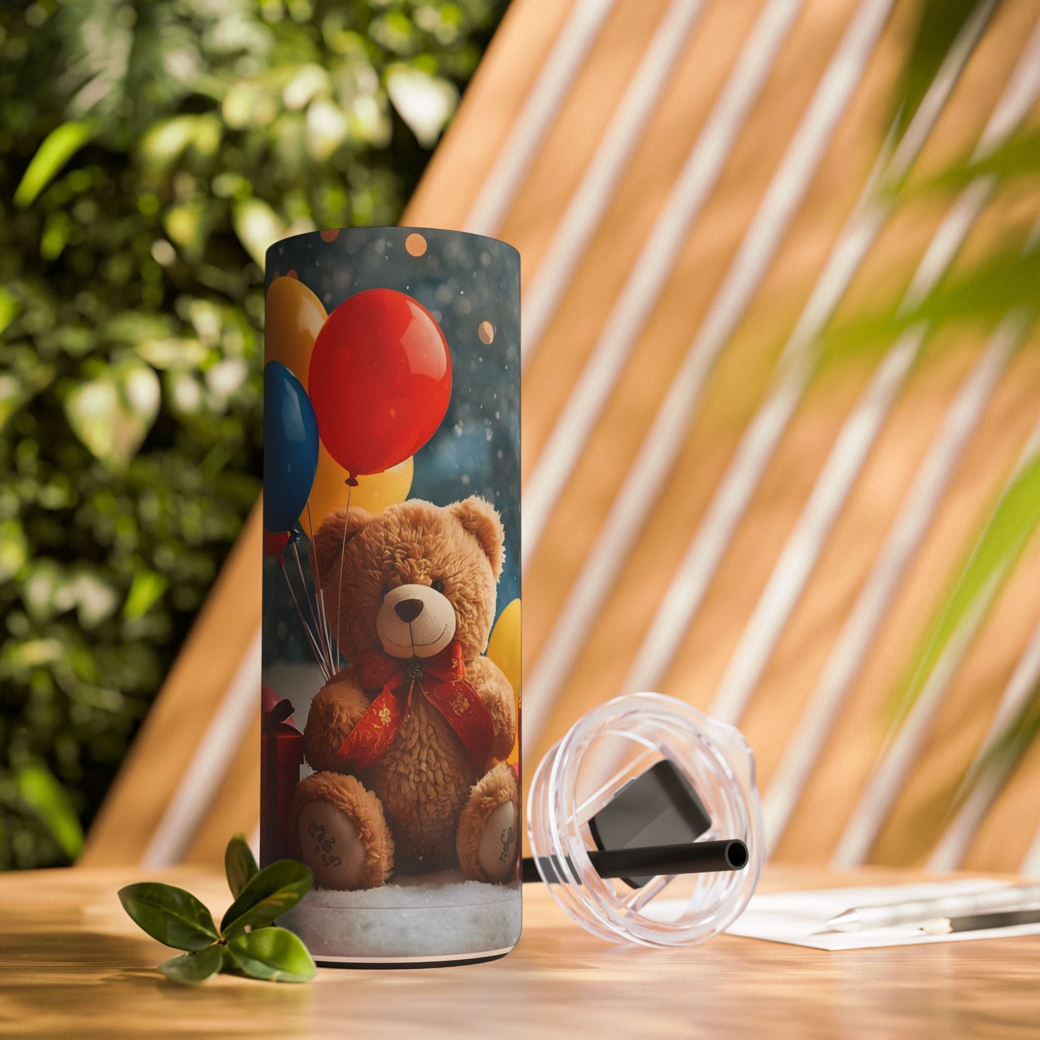 Tumbler Christmas Teddy Bear