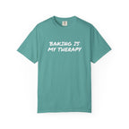 Baking Is My Therapy T‑Shirt — Cream Garment‑Dyed Comfort Tee