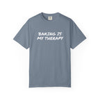 Baking Is My Therapy T‑Shirt — Cream Garment‑Dyed Comfort Tee