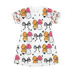 Colorful Bow T-Shirt Dress for Kids – Cute Summer Outfit, Fun Everyday Wear & Party Dress