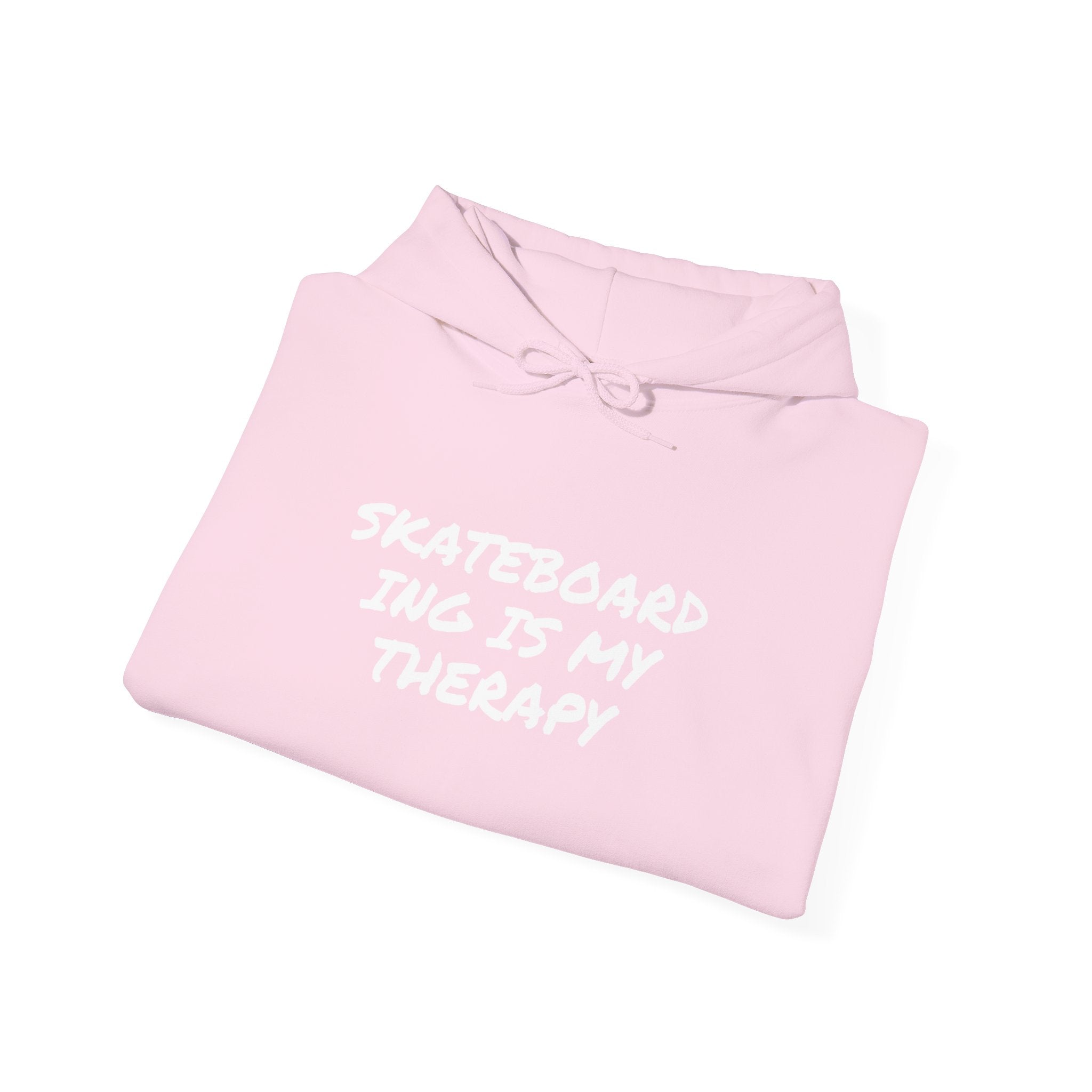 Skateboarding Is My Therapy Hoodie — Skateboard Graphic Pullover for Skate Lovers