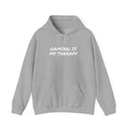 Hoodie — "Gaming Is My Therapy" Gamer Comfort Pullover