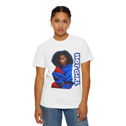 Hot Girl Unisex Garment-Dyed T-Shirt – Trendy Summer Streetwear Tee