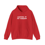 Hoodie — "Gaming Is My Therapy" Gamer Comfort Pullover