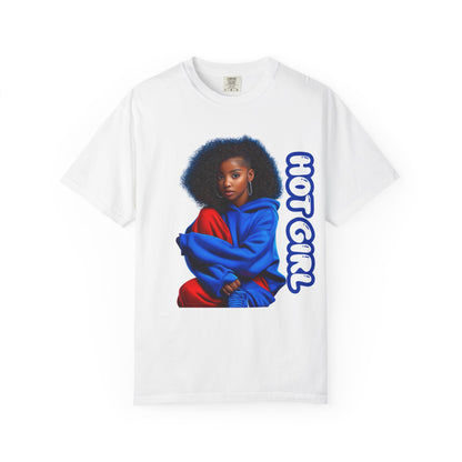 Hot Girl Unisex Garment-Dyed T-Shirt – Trendy Summer Streetwear Tee