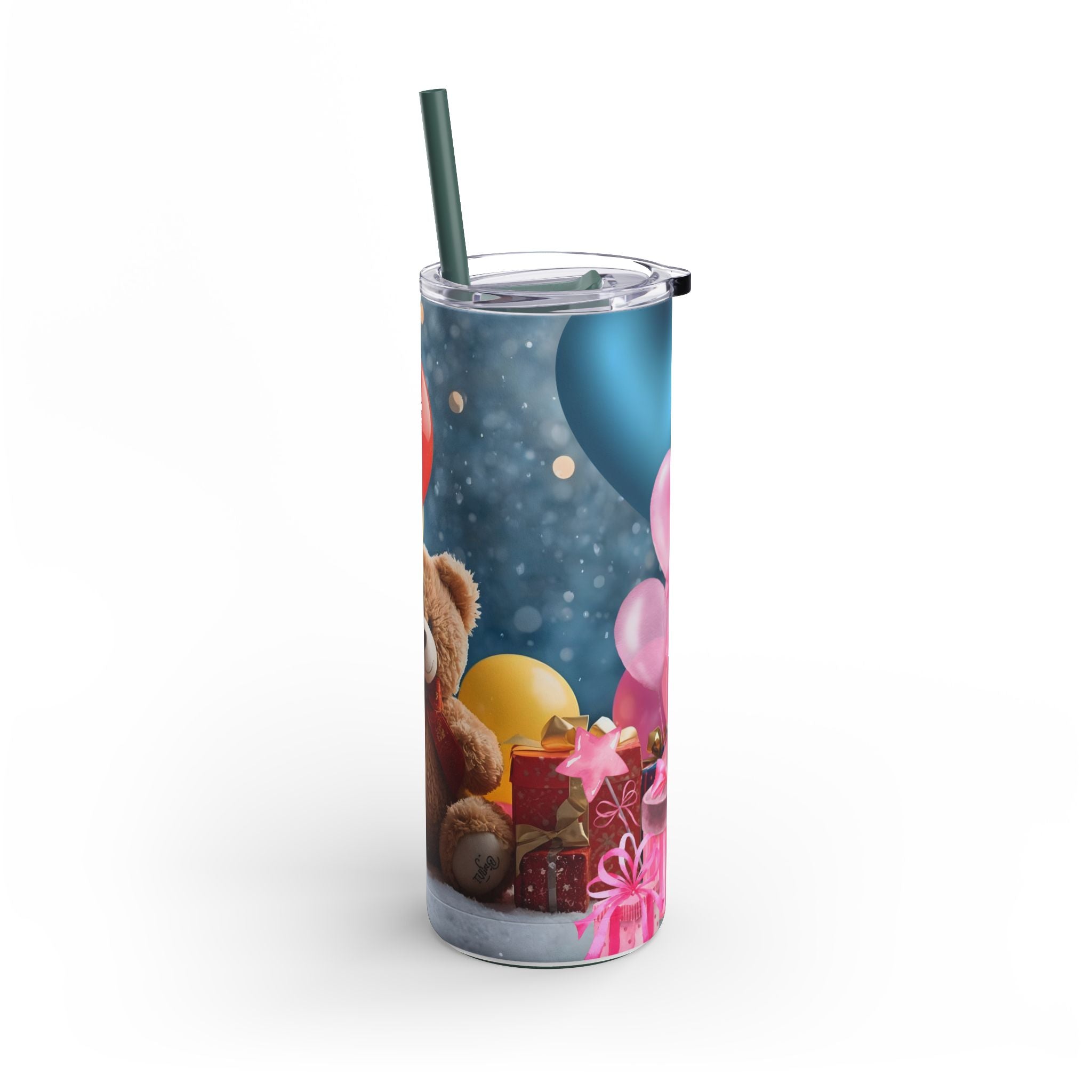 Tumbler Christmas Teddy Bear