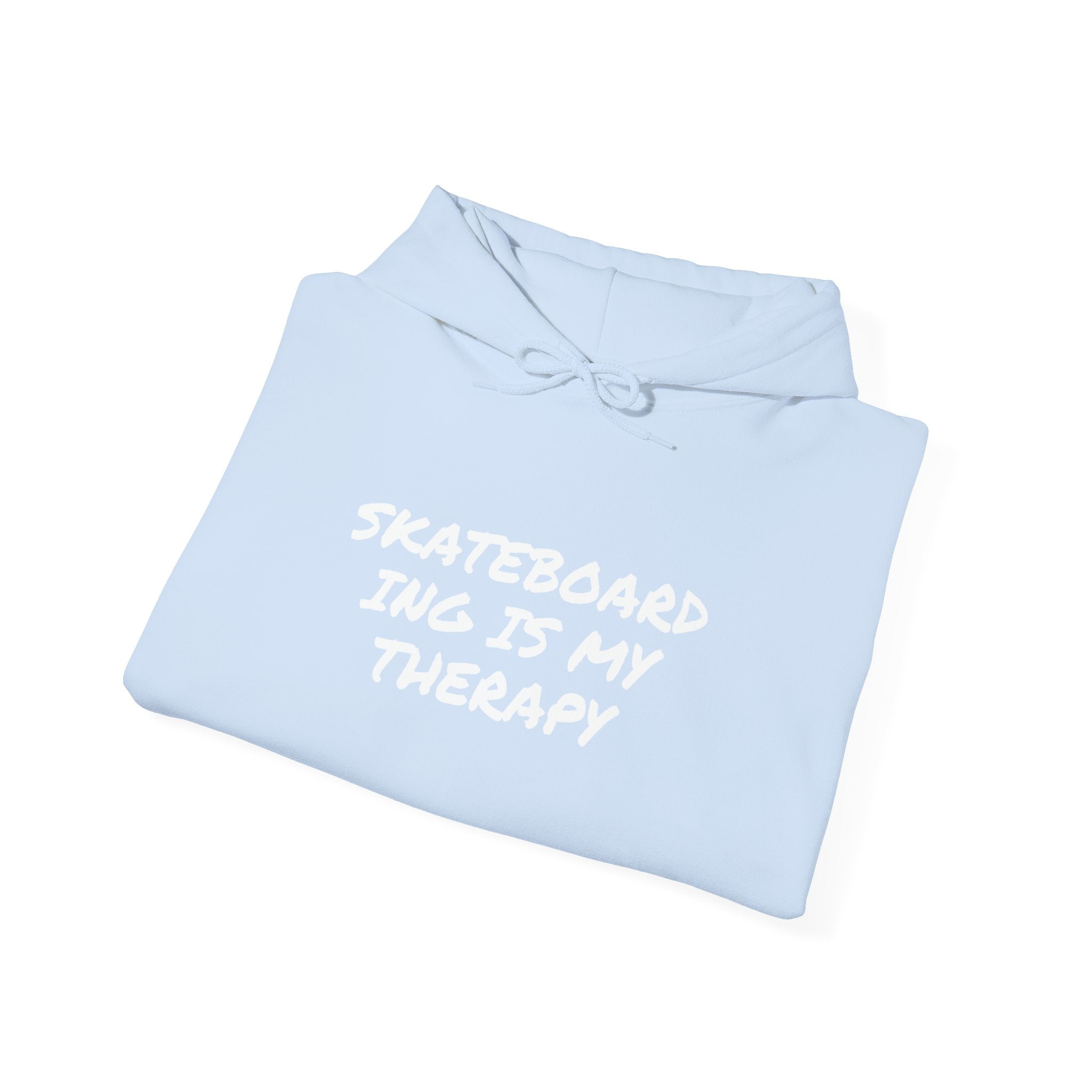 Skateboarding Is My Therapy Hoodie — Skateboard Graphic Pullover for Skate Lovers