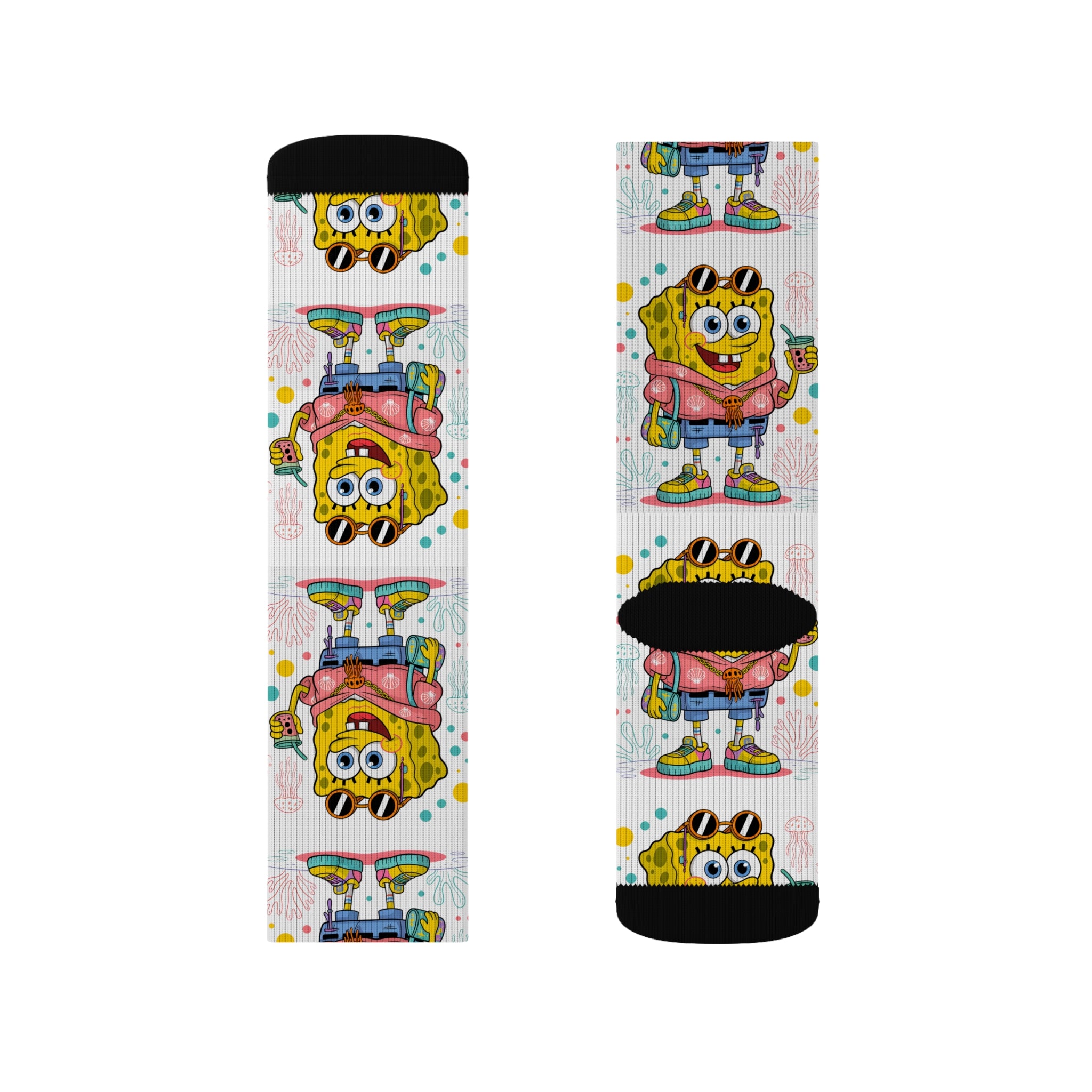Sublimation Socks - SpungeBob Socks Design