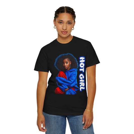 Hot Girl Unisex Garment-Dyed T-Shirt – Trendy Summer Streetwear Tee