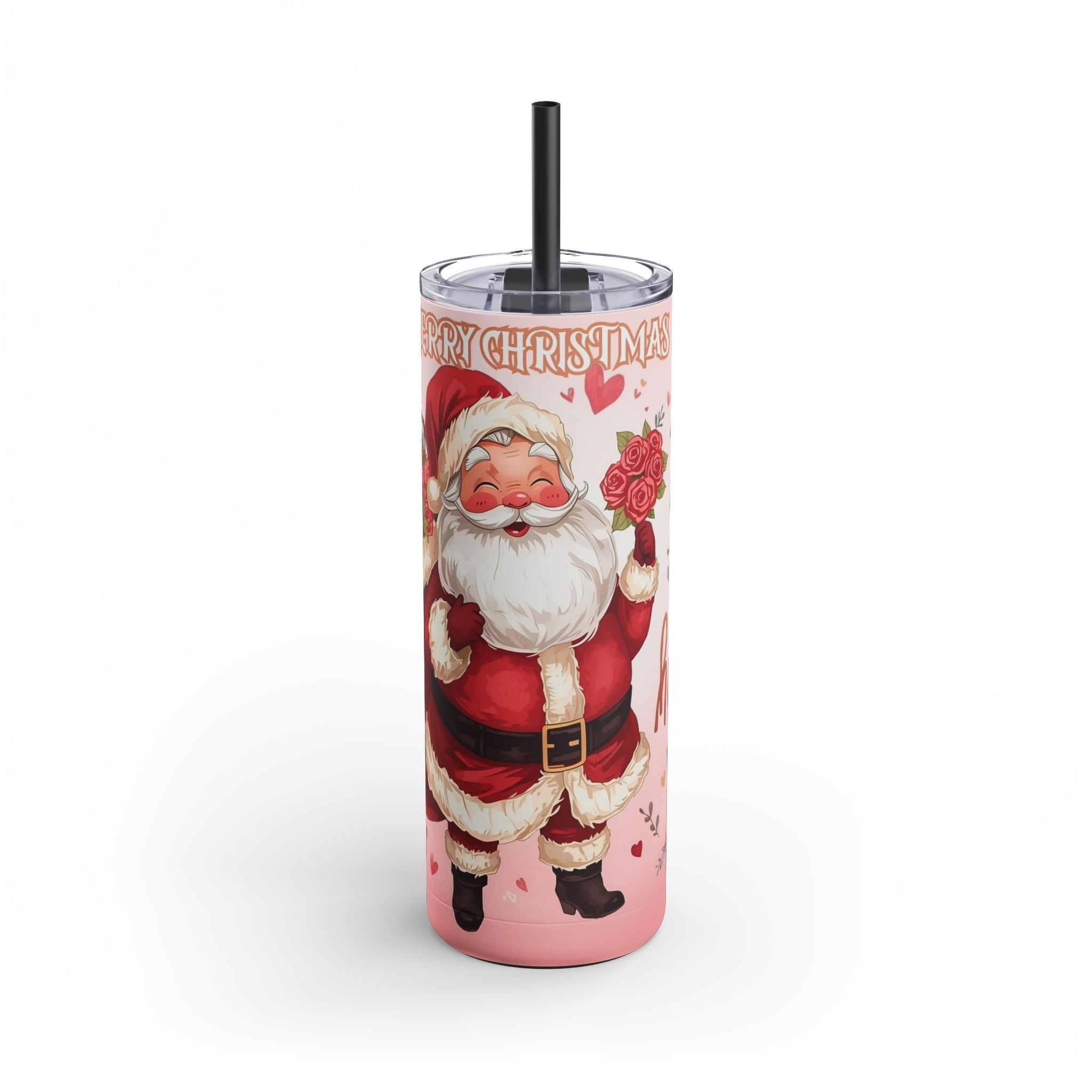 Skinny Tumbler Christmas Santa