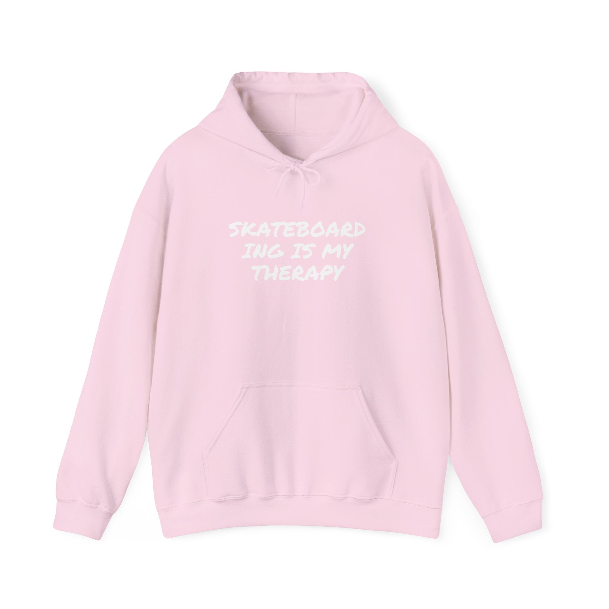 Skateboarding Is My Therapy Hoodie — Skateboard Graphic Pullover for Skate Lovers