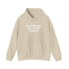 Skateboarding Is My Therapy Hoodie — Skateboard Graphic Pullover for Skate Lovers