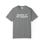 Baking Is My Therapy T‑Shirt — Cream Garment‑Dyed Comfort Tee